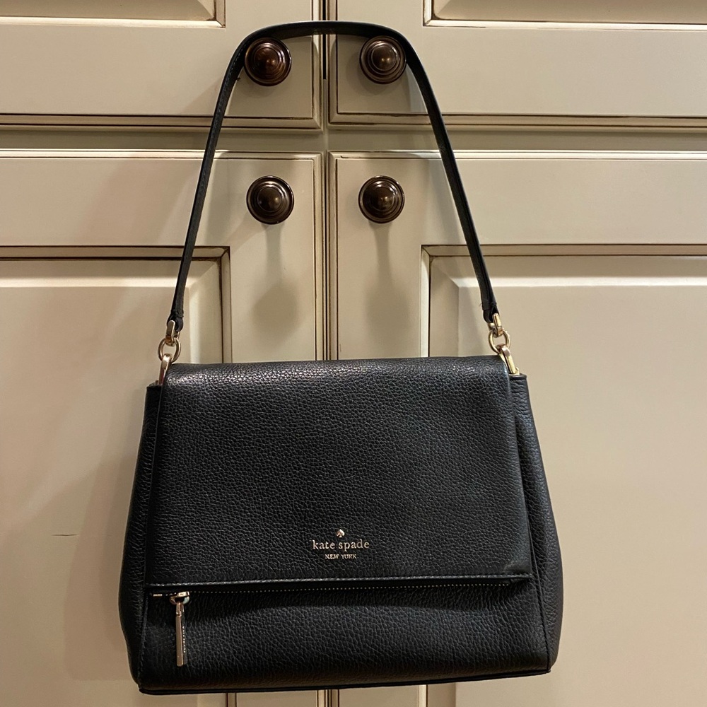 Kate Spade Black Leather Shoulder Bag